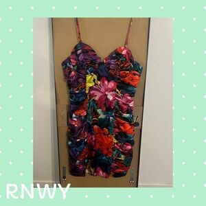 RNWY Stain Strapless Mini Dress